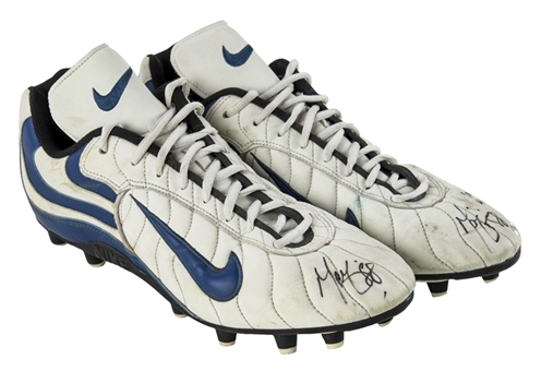 Marvin Harrison Game Used and Signed Cleats (PSA/DNA COAs)
